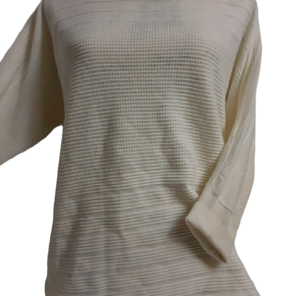 Womens sz med soft ana cream beige  ivory sweater Ladies top